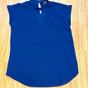 Express, Medium, Short Sleeve Blouse in Royal Blue
